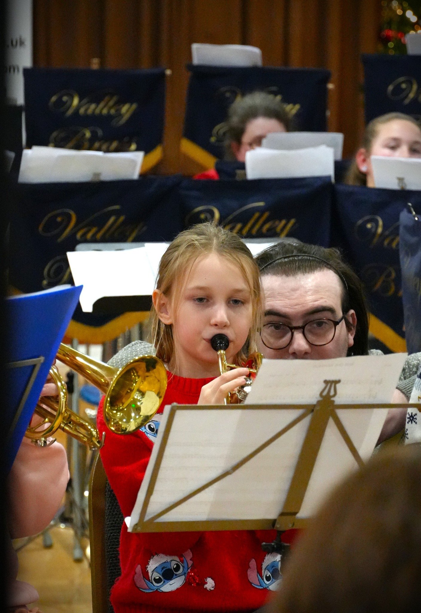 Young cornet players in training